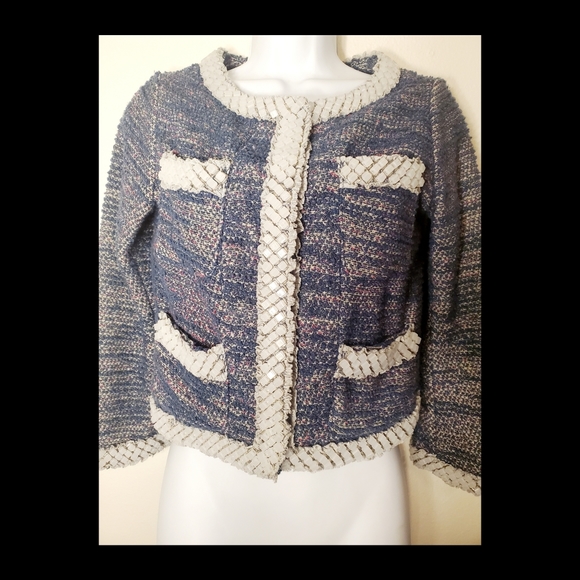 ISANI ANTHROPOLOGIE TWEED BLAZER SZ. XS - Picture 3 of 10